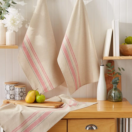 DII Kitchen Collection, Cotton, Red, Dishtowel Set