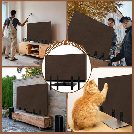 TV Cover for Moving, Fits to 70"- 75" Flat Screen TV Moving Cover, Dustproof Felt TV Screen Covers, Anti-Scratch TV Bags for Moving with Bottom Strap for House Moving, Home Renovation (70-75 inches)