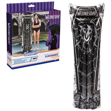 Swimways Wednesday Suntanner Pool Float, Inflatable Pool Floats & Kids Pool Toys, Swimming Pool Accessories & Beach Essentials for Teens Aged 14 & Up