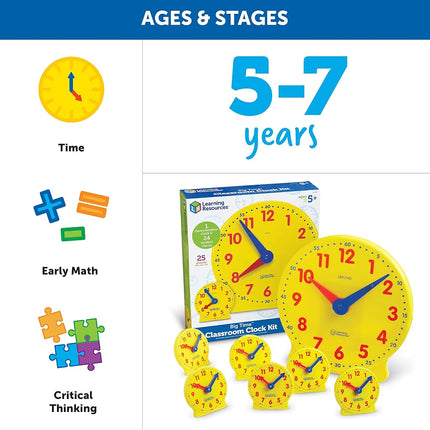 Learning Resources LER2102 Classroom Clock Kit