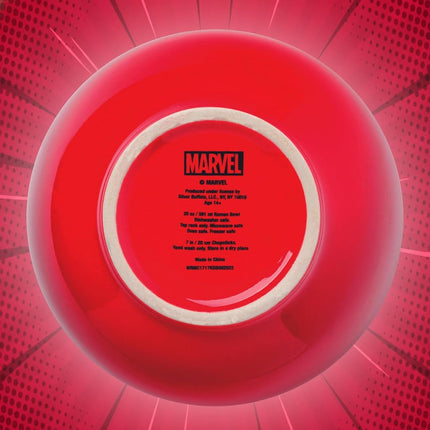 Silver Buffalo Marvel Comics Retro Characters in Logo Boxed Ceramic Ramen Bowl with Chopsticks, 20 Ounces