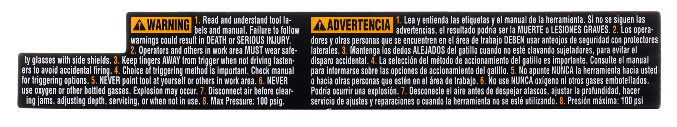 Bosch Parts 2610022001 Label
