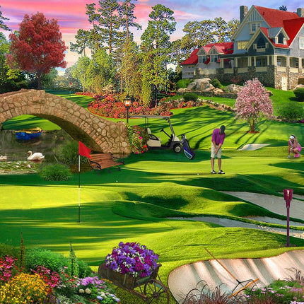 Vermont Christmas Company Golfer's Paradise Jigsaw