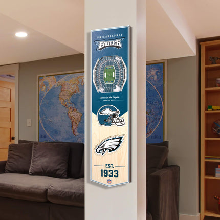 NFL Philadelphia Eagles Lincoln Financial Field 3D Stadium Banner-8x323D Stadium Banner - 8"x 32", Team Colors, 8" x 32"
