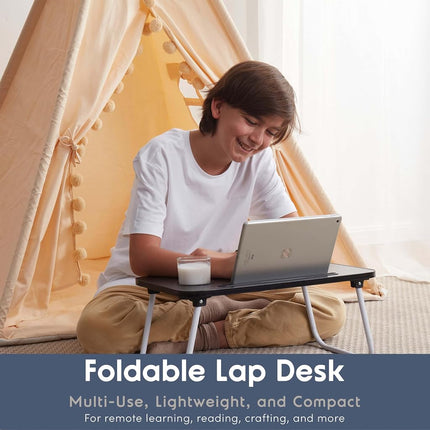 Table de lit pour ordinateur portable, support pour ordinateur portable, bureaux portables pour genoux avec pieds pliables, pupitre de lecture pour canapé-lit et sol - Moyen