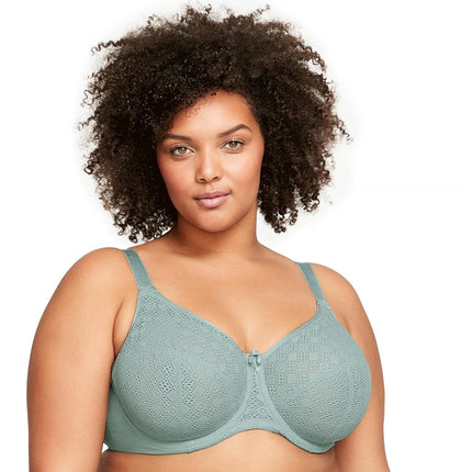 Glamorise Lace Comfort Wonderwire Underwire Bra 9855 (Women's & Women's Plus) Jade
