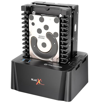 Thermaltake BlacX Duet 2.5”/3.5” SATA I/II/III USB 3.0 External Hard Drive Enclosure Docking Station ST0014U-D,Black