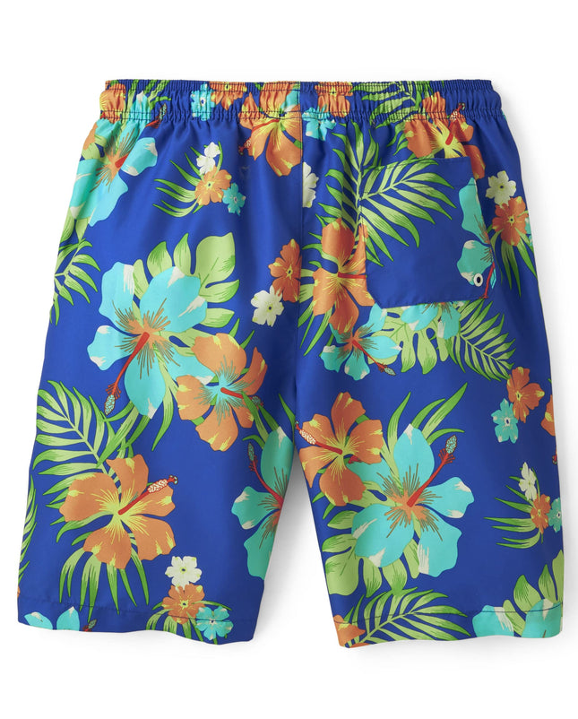 The Children's Place Men's Standard Swim Trunks, Tropical Floral, X-Large