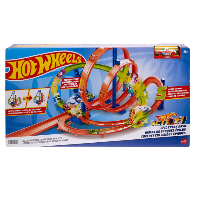 Hot Wheels Action Epic Crash Dash Track Set & Toy 