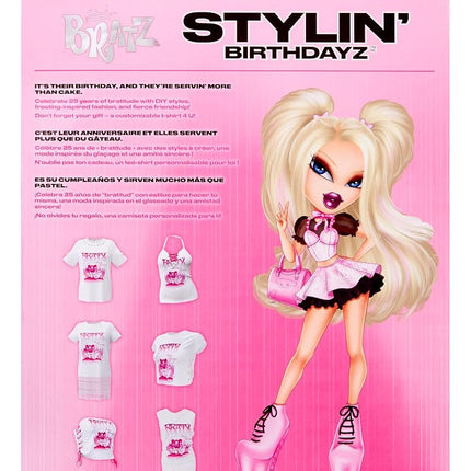 Bratz Stylin’ Birthdayz Fashion Doll - Cloe with Adult Unisex XL T-Shirt