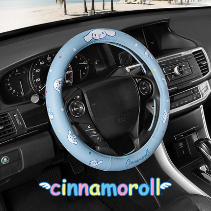 Sanrio Hello Kitty and Friends Cinnamoroll Blue Car Steering Wheel Cover, Universal Fit Cute Accesso