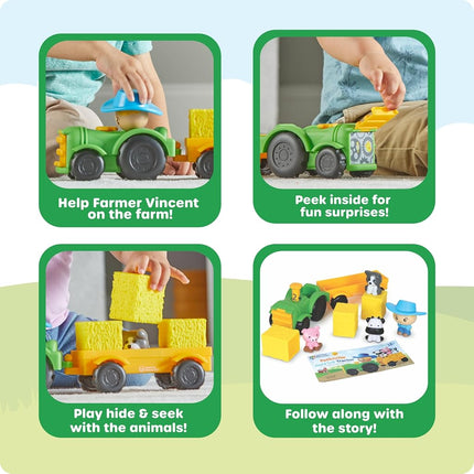 Learning Resources Peeksville Haul & Seek Tractor, Tractor Toys, Farm Toys, Barn Toys, Toddler Learning Toys, Ages 18 Months+, 10 Pieces