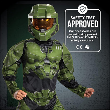 DISGUISE Kid's Halo Keystone Spartan Costume, Green, M