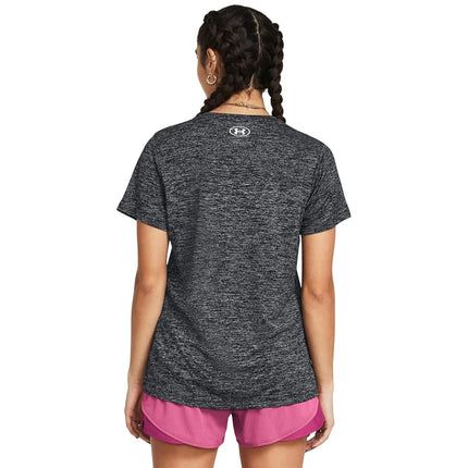 Under Armour Women's Tech Short Sleeve Crew Twist, Comfortable Women's T-Shirt with Fast-Drying Material, Breathable Sports T-Shirt for Women Black