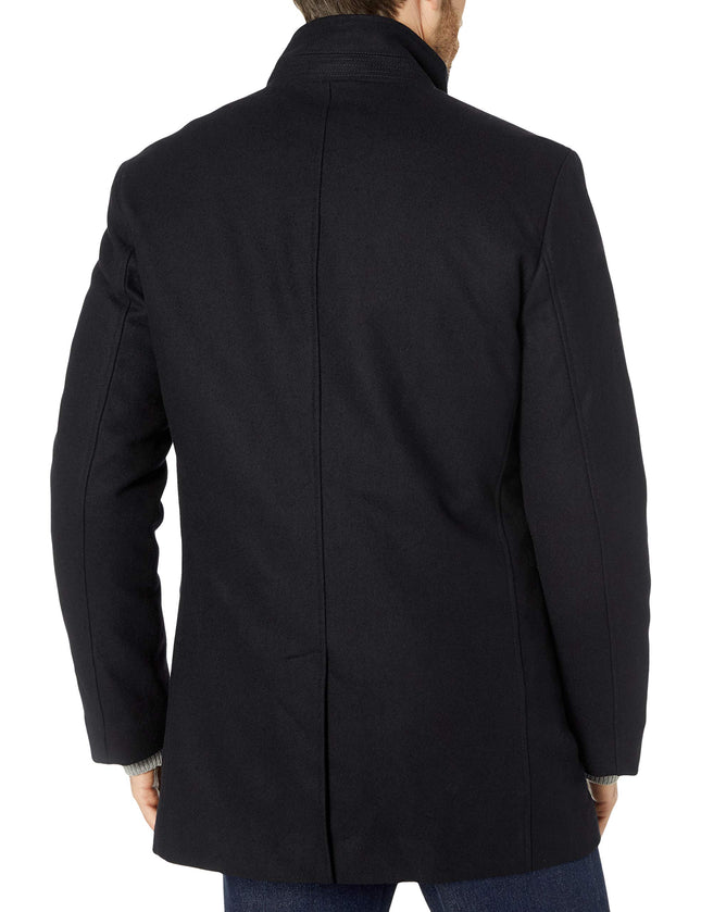 Cole Haan Men's Pressed Melton 3-in-1 Topper Jacket With Removable Bib, black, Large