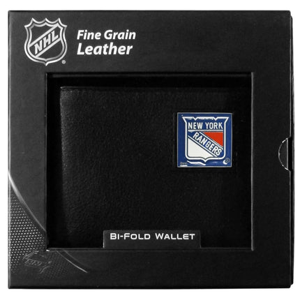 New York Rangers® Leather Bi-fold Wallet Packaged in Gift Box