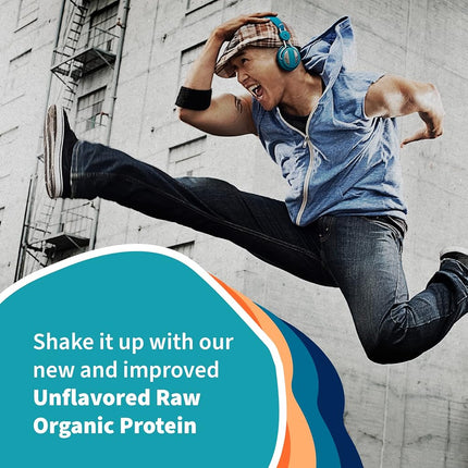 Garden of Life Organic Vegan Protein Powder with Vitamins and Probiotics - Raw Protein Shake, Sugar Free, Unflavored, 20oz (568g) Powder