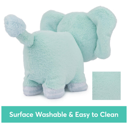 GUND Colección Baby Safari Friends Peluche Elefante con Sonajero, Juguete Sensorial de Peluche para Bebés y Recién Nacidos, Azul Turquesa, 17.78 cm
