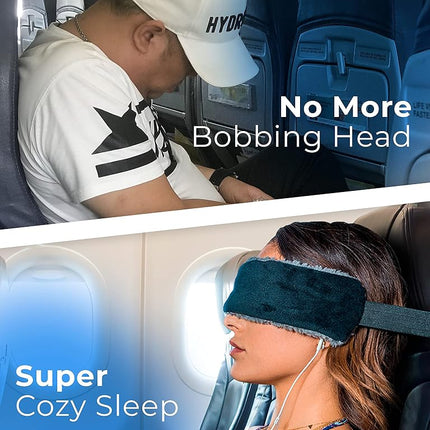 SeatSleeper The Travel Pillow Alternative That Stops Head Bobbing – Airplane Head Straps and Car Head Support Band Great on Travel Upright – Super Comfy Head & Neck Support – Small & Compact