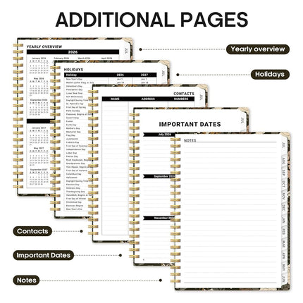 Planner 2026-2027, Academic Year Monthly and Weekly Calendar Planner, Jul 2026 - Jun 2027, Hardcover Teacher Student Planning Agenda book with Tabs, Perfect for School Office Supplies, 8.5" x 11