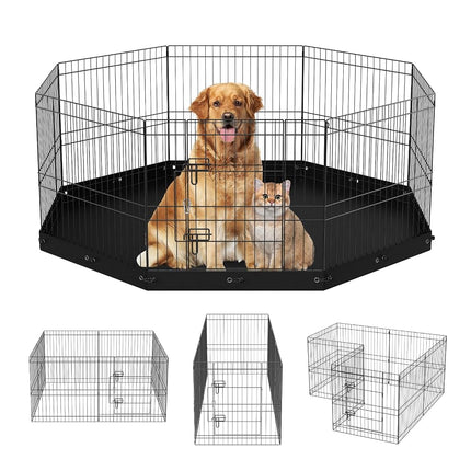 VEVOR Foldable Metal Dog Exercise Pen, Pet Playpen
