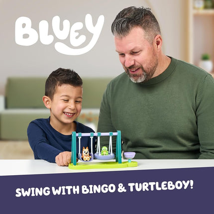 BlueY Mini Playsets Playset Turtle Boys Playground Includes Avid Bingo Figure with Movable Joints & Turtle Boys