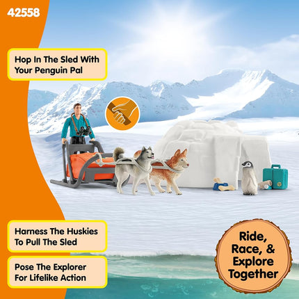 Schleich Wild Life - 19Pc Antarctic Expedition Playset - Kids 3+ | 42558