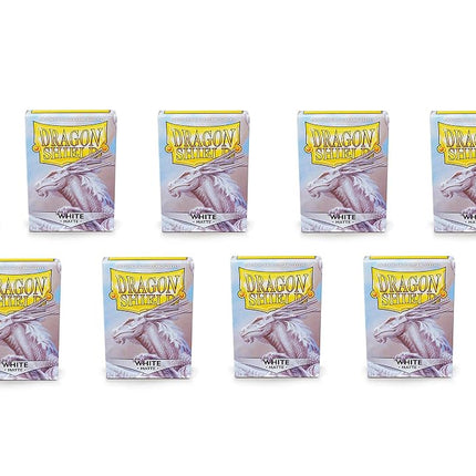10 Packs Dragon Shield Matte Standard Size 100 ct Card Sleeves Display Case White