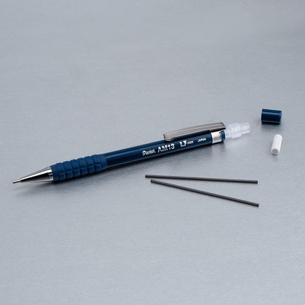 Porte-mine Pentel Sharp HD (1,3 mm), corps bleu foncé, (1) recharge de mines Super Hi-Polymer (AM13LBP)