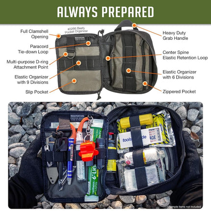 Maxpedition 0266B Gear Beefy Pocket Organizer, Black