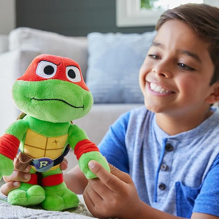 Teenage Mutant Ninja Turtles: Mutant Mayhem Raphael Plush Toy, 8 Inch Red Masked Soft Doll of TMNT Movie Hothead Muscle Fighter Raph , HRC79