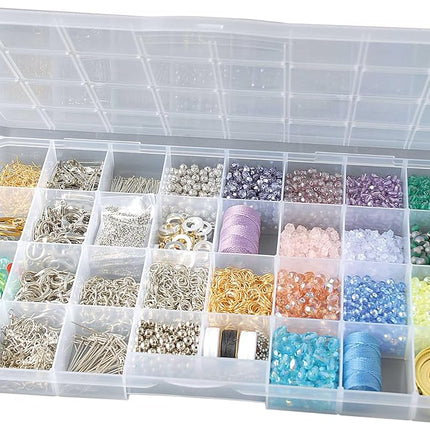 The Beadery 32 Compartment Storage Box-13.75"X8.625"X1.375"