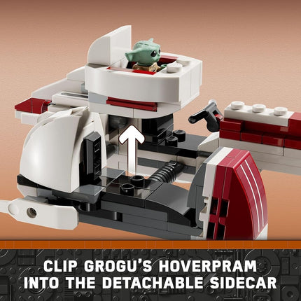 LEGO Star Wars BARC Speeder Escape Set, Buildable The Mandalorian Toy for 8+ Year Old Boys & Girls, Speeder Bike Model Kit Includes 3 Character Minifigures & a Grogu Figure, Kids' Building Toys 75378