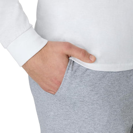 Hanes Men's Jersey Short with Pockets, Light Steel, Medium