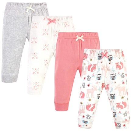 Hudson Baby Baby Girls' Cotton Pants and Leggings, Girl Forest, 6-9 Months