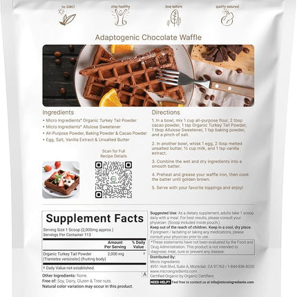 Sustainably US Grown, Organic Turkey Tail Mushroom Powder (50:1 Extract), 8 Ounce, Freeze Dried with Active Polysaccharides, Pure Turkey Tail Supplement, Supports Immune Response & Cellular Level