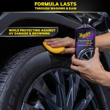 Meguiar's G7516 Endurance Tire Gel - 16 oz. Premium Tire Gel for a Lasting Glossy Shine