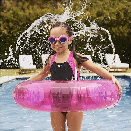 Speedo Little Girl's Infinity Splice One Piece Swimsuit, New Blush, 8