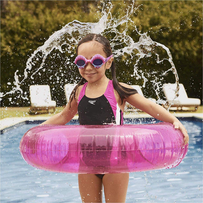 Speedo Little Girl's Infinity Splice One Piece Swimsuit, New Blush, 8