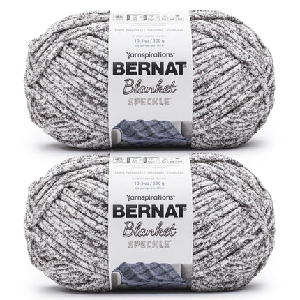 Bernat Blanket Speckle Dapple Shadow Hilo - Paquete de 2 de 10.5oz/300g - Poliéster - #6 Súper Voluminoso - 220 Yardas - Tejido a Dos Agujas y Ganchillo