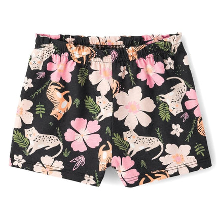 The Children's Place Boys' Uniform Pull on Cargo Shorts, Tidal Palm Tree, 2T