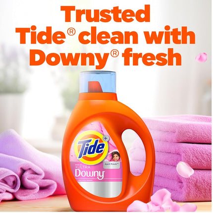 Lessive liquide Tide Plus Boost Ultra Downy, parfum April Fresh, 2,72 L, 65 brassées, avec fraîcheur longue durée