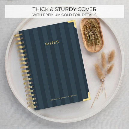 Aesthetic Thick Spiral Notebook With Tabs - Premium Journal For Women Size B5 - College Ruled Note Book With 300 Lined Pages and Dividers - Perfect For Writing And Staying Organized at Work or School