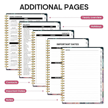 Taja Planner 2026-2027, Jul 2026-Jun 2027 Monthly & Weekly Calendar Planner