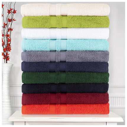 Ensemble de 6 serviettes de qualité supérieure en coton premium, absorbantes et ultra douces, avec double bordure unique en nid d'abeille, anthracite