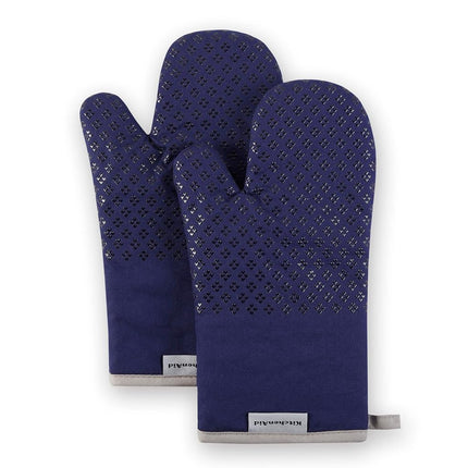KitchenAid Asteroid Oven Mitt Set, Cobalt Blue 7"x