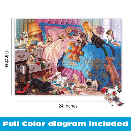 Buffalo Games - A Roomful of Naughty Puppies - 750 Piece Jigsaw Puzzle