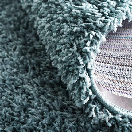 Alfombra Unique Loom Solid Shag Collection azul pizarra claro de 0.97 x 1.58 m (3' 2" x 5' 2")