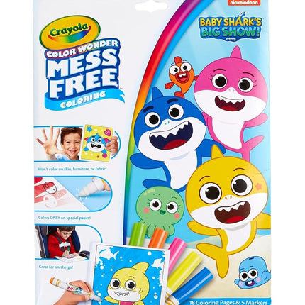 CRAYOLA Color Wonder Baby Shark, 6 Piece Set