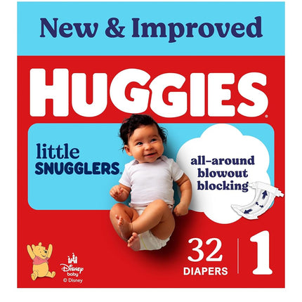 Huggies Little Snugglers Baby Diapers, Size 1, 32 Ct